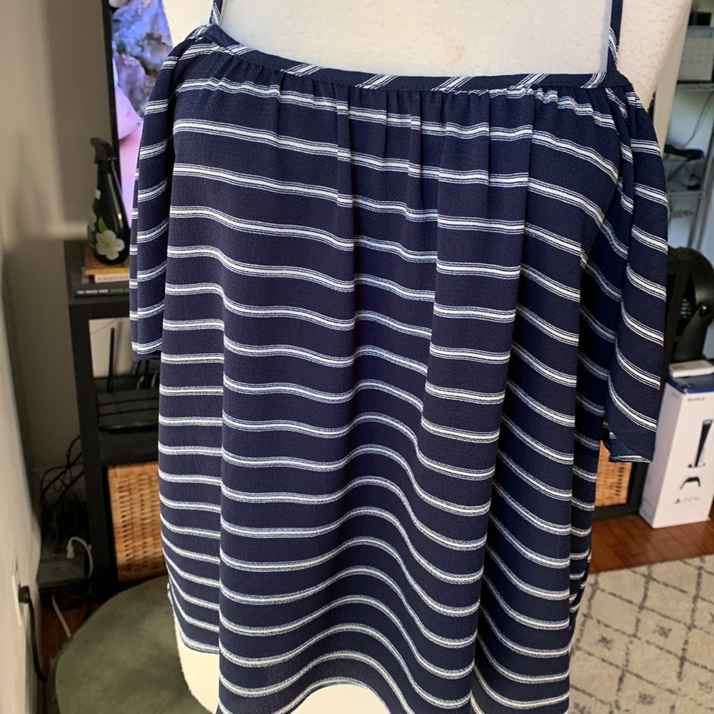 Veronica M Cold Shoulder Flutter Sleeve Top - image 3